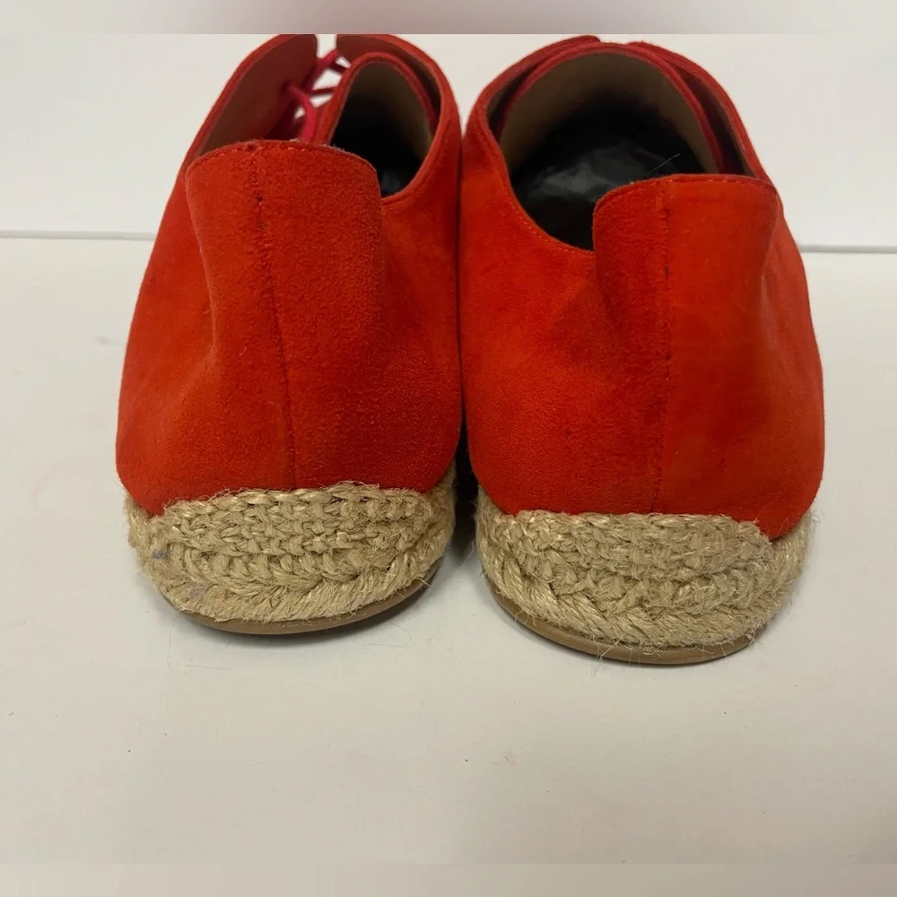 Christian Louboutin unisex Red Suede espadrille Oxford shoes 40 M 7/ W 9.5